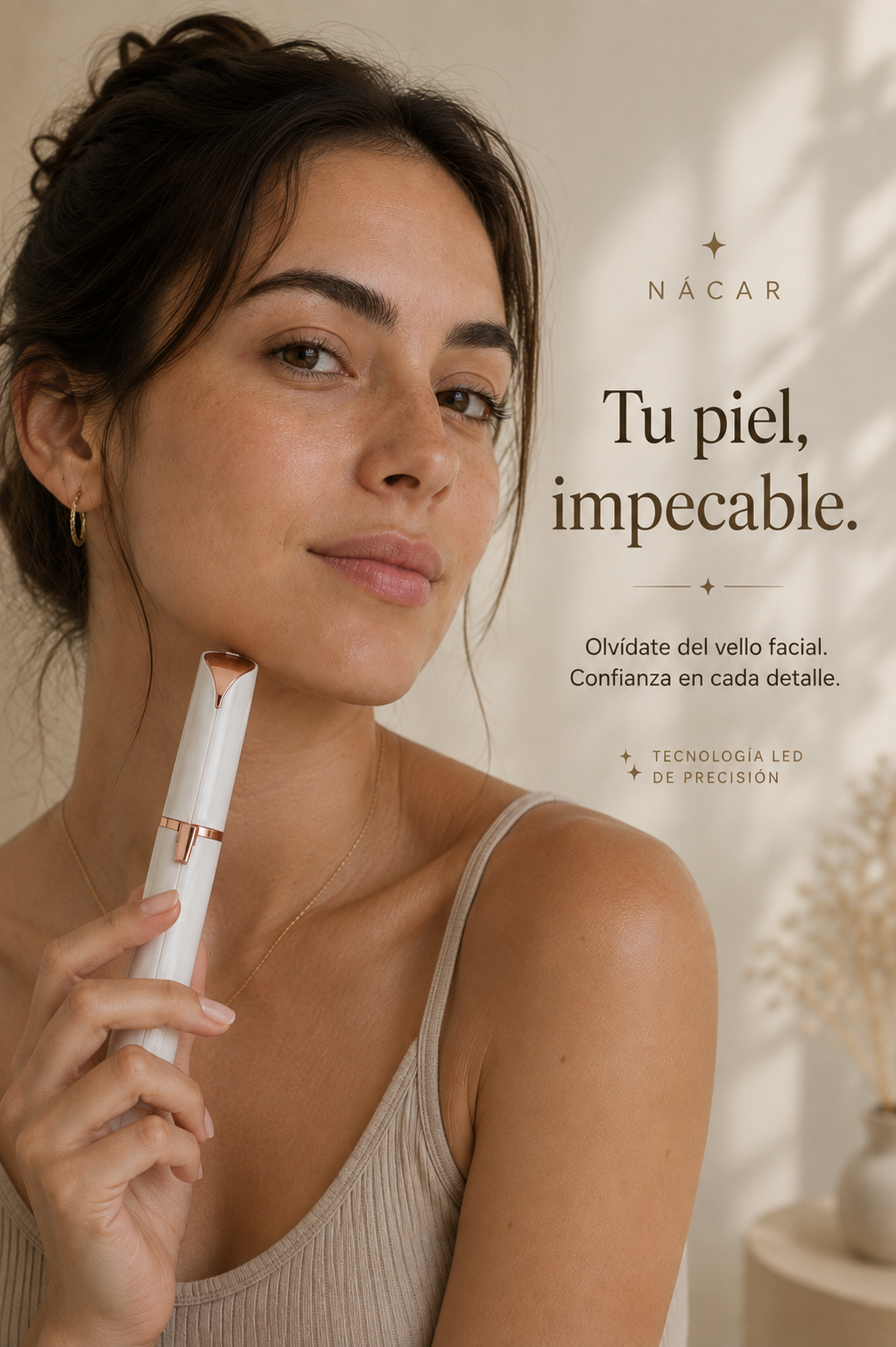 Depiladora facial de precisión indolora RECARGABLE